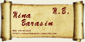 Mina Barašin vizit kartica
